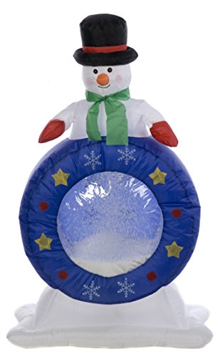 Inflatable Snowman with Snowglobe Belly - Inflatable