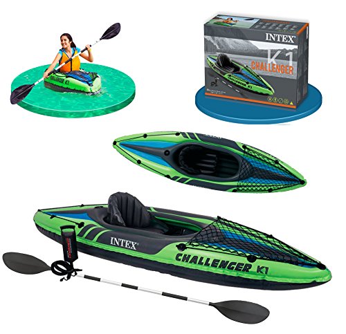 INTEX-K1-CHALLENGER-KAYAK-1-MAN-INFLATABLE-CANOE-OARS 